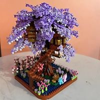 Build a Magical Purple Sakura Tree House with Cherry Flowers ModelBuilding Blocks - DIY Toys for Kids! HalloweenThanksgivingDayChristmas gift Lightinthebox - thumbnail