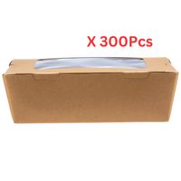 Hotpack 120 Mm Kraft Lunch Box With Window - 300 Pieces
