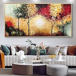 Mintura Handmade Forest Oil Paintings On Canvas Large Wall Art Decoration Modern Abstract Tree Landscape Picture For Home Decor Rolled Frameless Unstretched Painting Lightinthebox