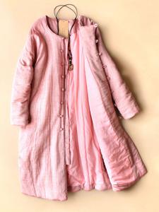 Solid Frog Button Cotton Linen Coat