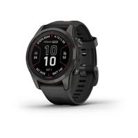 Garmin fenix 7S Pro - Sapphire Solar Edition Smartwatch - Carbon Grey DLC Titanium with Black Band (42mm)