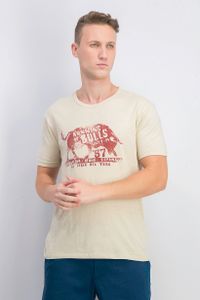 Mens Running of the Bulls Graphic T-Shirt  Oatmeal