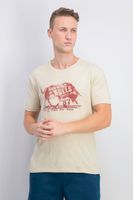 Mens Running of the Bulls Graphic T-Shirt  Oatmeal - thumbnail