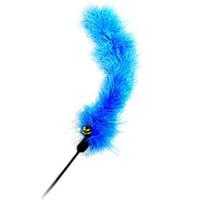 Pawsitiv Interactive Cat Teaser Wand Toy Fluffy Blue Tail With Bell Small