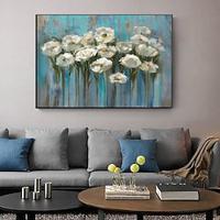 Handmade Oil Painting Canvas Wall Art Decoration Modern Abstract Romantic Vintage Flower Plants Dining Room Bedroom Decorative Painting for Home Decor Rolled Frameless Unstretched Painting Lightinthebox