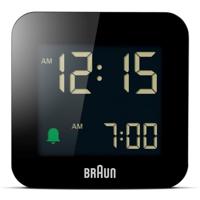 Braun Digital Travel Alarm Clock BC08B, Digital LCD Display, Quick-Set Functionality, Crescendo Alarm, 5 Min Snooze, 10 Sec Light With Delay, 2 Year Guarantee, Black - thumbnail