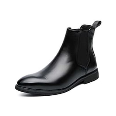 Men's Boots Chelsea Boots Classic British Daily Outdoor PU Black Brown Fall Winter miniinthebox