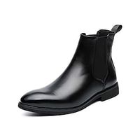 Men's Boots Chelsea Boots Classic British Daily Outdoor PU Black Brown Fall Winter miniinthebox - thumbnail