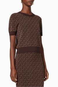 Sweater in Logo Jacquard Knit