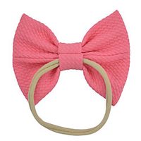 Kids Baby Girls' New Style 3.9 Inch Small Bubble Solid Color Butterfly Knot Nylon Headband Hair Accessories Baby Headband 20 Colors Wholesale Lightinthebox - thumbnail