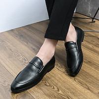 Men's Loafers Slip-Ons Fashion Boots Walking Casual Daily PU Comfortable Booties / Ankle Boots Loafer Black Spring Lightinthebox