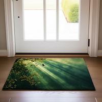 Beam Lights Forest Doormat Non-Slip Oil Proof Rug Indoor Outdoor Mat Bedroom Decor Bathroom Mat Entrance Rug Door Mat Lightinthebox