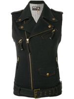 Jean Paul Gaultier Pre-Owned denim effect biker gilet - Blue - thumbnail