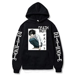 Inspired by Death Note Cosplay Anime Cartoon Polyster Print Harajuku Graphic Kawaii Hoodie For Women's  Men's Lightinthebox