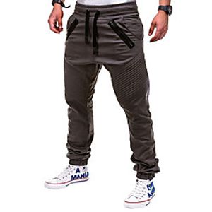 Men's Basic Jogger Pants Solid Colored Full Length White Black Khaki Green Dark Gray miniinthebox