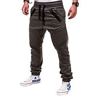 Men's Basic Jogger Pants Solid Colored Full Length White Black Khaki Green Dark Gray miniinthebox - thumbnail