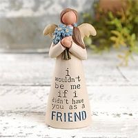 Figurine Celebrating Friendship Room Home Decor Resin Angel Statue Sister Friend Decoration Valentines Day Gift miniinthebox - thumbnail