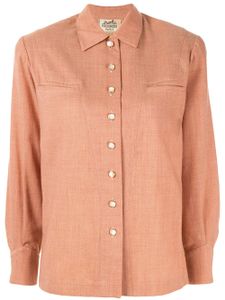 Hermès pre-owned logo buttons straight shirt - PINK
