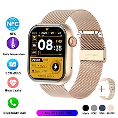Q18 Smart Watch 1.83 inch Smartwatch Fitness Running Watch Bluetooth Pedometer Call Reminder Activity Tracker Compatible with Android iOS Women Men Long Standby Hands-Free Calls Waterproof IP 67 44mm miniinthebox