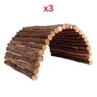 Trixie Wooden Bridge for Small Pets - Brown 28X17cm (Pack of 3)