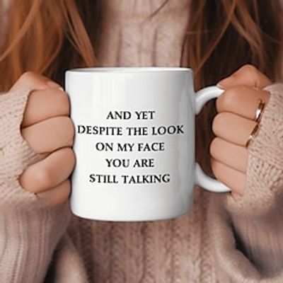 I DonT Spew Profanities I Enunciate Them Clearly Like A Fucking Lady  Enamel Coffee Mug  Office or Camping Cup for Dads Moms Men Women Retirees Friends Veterans and Travelers Lightinthebox