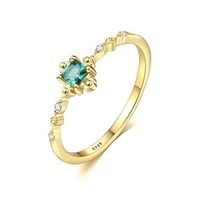 Ring Party Classic Silver Gold S925 Sterling Silver Precious Stylish Simple 1PC Synthetic Diamond Lightinthebox - thumbnail