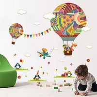 Animals Cartoon Wall Stickers Living Room Kids Room Kindergarten Removable Pre-pasted PVC Home Decoration Wall Decal 1pc miniinthebox Animals Cartoon Wall Stickers Living Room Kids Room Kindergarten Removable Pre-pasted PVC Home Decoration Wall Decal 1pc miniinthebox