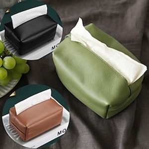 Nordic Tissue Boxes Soft PU Leather Paper Holder Portable Car Living Room Bedside Table Napkin Case Toilet Desktop Tissue Box Lightinthebox