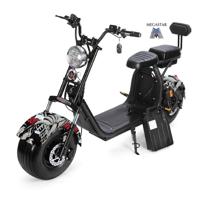 Megastar Megawheels Stylsh 60 V Groovy Fat Tyre Scooter With Headlights & Removable Battery - Grey (UAE Delivery Only)