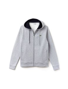 Lacoste Sport Tennis Hooded Zippered Sweatshirt In Fleece