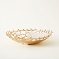 Coral Enamel Decorative Bowl - 30 cms - thumbnail