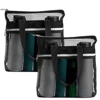 2pcs Mesh Shower Caddies: Portable Shower Totes for University Dorms, Hanging Toiletry Bags with Zipper, Perfect for Bathroom, Gym, Beach, Camping, and Outdoor Activities Lightinthebox