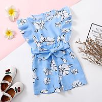 Kids Girls' Pants Light Blue Blue Floral Cute 2-6 Years miniinthebox - thumbnail