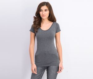 Womens Body Fit Tee  Charcoal