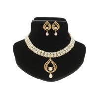 Spectacular Dual Line Pearl Necklace Set - JPJUN-24-095