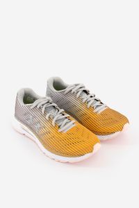Womens HOVR Velociti 2 Running Shoes  Gray Flux /Mango Orange/Metallic Silver