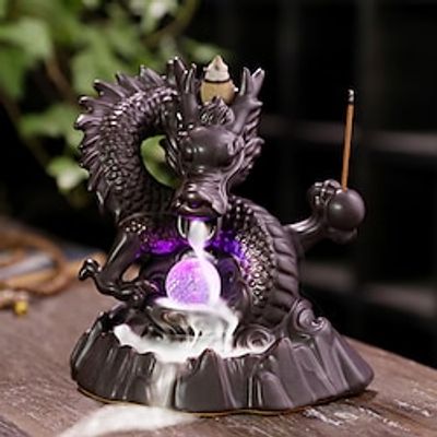 Backflow Incense Burner with 20 Backflow Incense Cones, Incense Backflow Burner, Incense Burner Holder Incense Burner for Gift Ornament Decor Decoration Lightinthebox