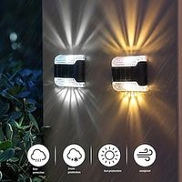 4pcs Solar Fence Lights, LED Solar Entrance Lights, Outdoor Waterproof Light Control Sensor Lights for Home Garden Porch Garden Yard Patio Driveways Decor Lightinthebox