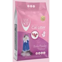 Van Cat White Bentonite Perfumed Clumping Cat Litter - Baby Powder 10 kg - thumbnail