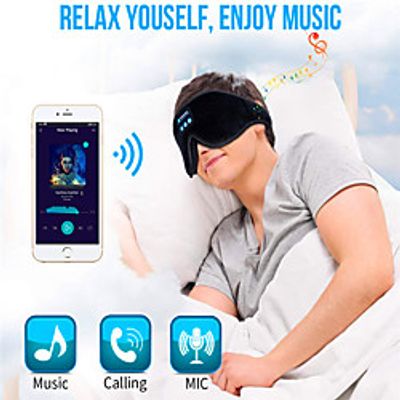 LITBest D3 Wireless Bluetooth v5.0 Headset Call Music Sleep Breathable Sleep Eye Mask Headphone miniinthebox