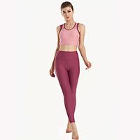 Women's Tracksuit Yoga Suit Winter Solid Color Purple Red Black Nylon Yoga Fitness Gym Workout Top Bottoms Clothing Suit Sleeveless Sport Activewear Tummy Control Butt Lift Quick Dry Breathable Lightinthebox - thumbnail