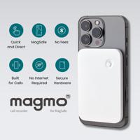 Magmo, Magnetic Snap-on Call Recorder for iPhone -White