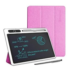 10 Inch LCD Note Book ,LCD Writing Tablet With Leather Protective Case,Electronic Drawing Board For Digital Handwriting Pad Doodle Board,School Or Office,Black miniinthebox