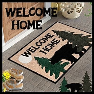 3D Durable Welcome Door Mat, Dirt Resistance Non-slip Front Door, Waterproof Outdoor Indoor Entrance Mat, Family, Living Room, Kitchen, Bedroom, Farmhouse, Christmas Mat Xmas Gift Lightinthebox