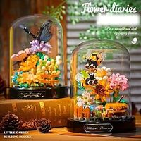 Butterfly Bouquet Building Blocks, 588pcs Bee Bouquet Building Blocks, Eternal Flower Bouquet Building Blocks Ornaments, Valentine's Day Gifts, Christmas Gifts, Holiday Gifts Lightinthebox