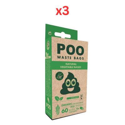 M-Pets Poo Eco Friendly Waste Bags Mint Scented 60pcs (Pack of 3)