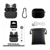 Haino Teko Original Quality Air-3 Wireless In-Ear Bluetooth For iPhones And Androids , Haino Teko Air 3 Wireless Earphone - Black