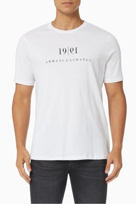 Logo Print T-shirt in Cotton Jersey Logo Print T-shirt in Cotton Jersey