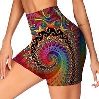 21Grams Women's Cycling Shorts Bike Padded Shorts  Chamois Bottoms Mountain Bike MTB Road Bike Cycling Sports Graphic Floral Botanical 3D Pad Breathable Quick Dry Moisture Wicking Violet Yellow Lightinthebox