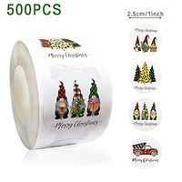500Pcs Merry Christmas Stickers Cristmas Xmas Party Seal Labels Stickers For DIY Gifts Baking Package Envelope Stationery Decor miniinthebox - thumbnail